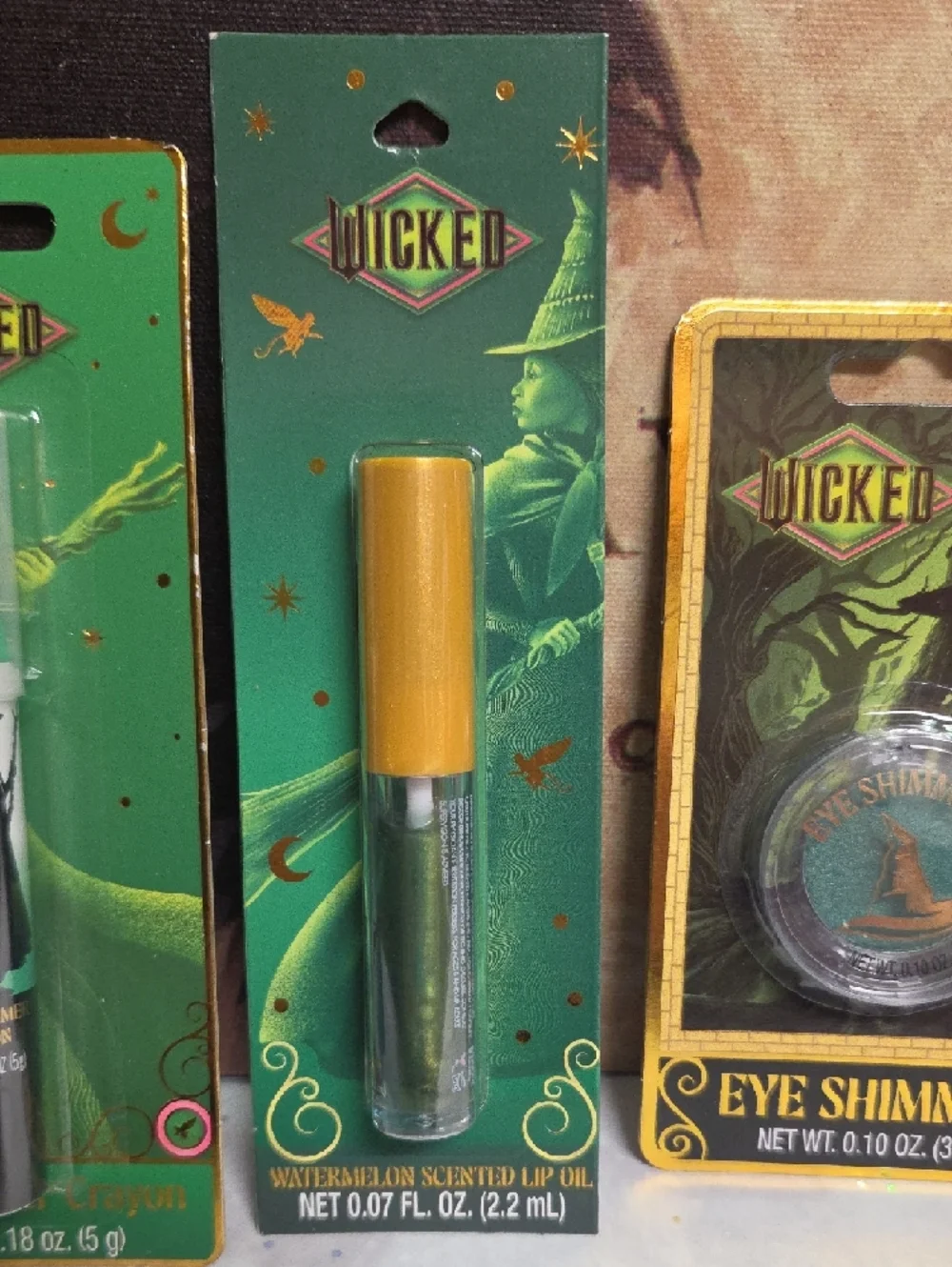 Wicked Eye Shimmer Trio in Green and Gold
